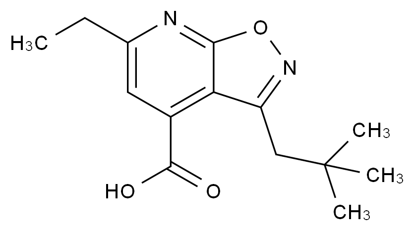 [1096901-74-4] 3-（2,2-二甲基丙基）-6-乙基-[1,2]恶唑并[5,4-b]吡啶-4-羧酸