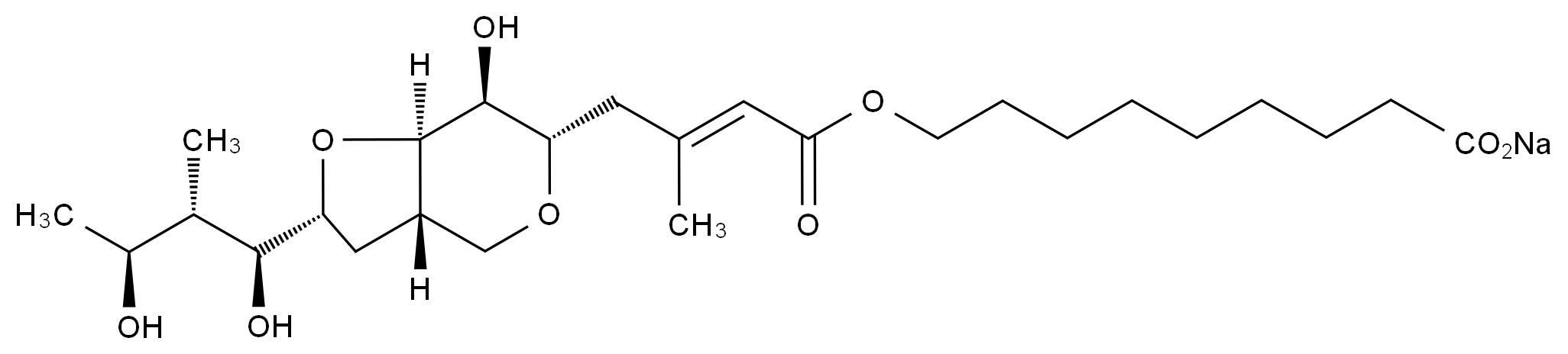 4H-呋喃[2,3-c]吡喃基莫匹罗星钠杂质|116182-43-5_sodium,9-[(E)-4-[(2S,3aS,6S,7S,7aR)-2-[(2S,3S)-1,3-dihydroxy-2-me