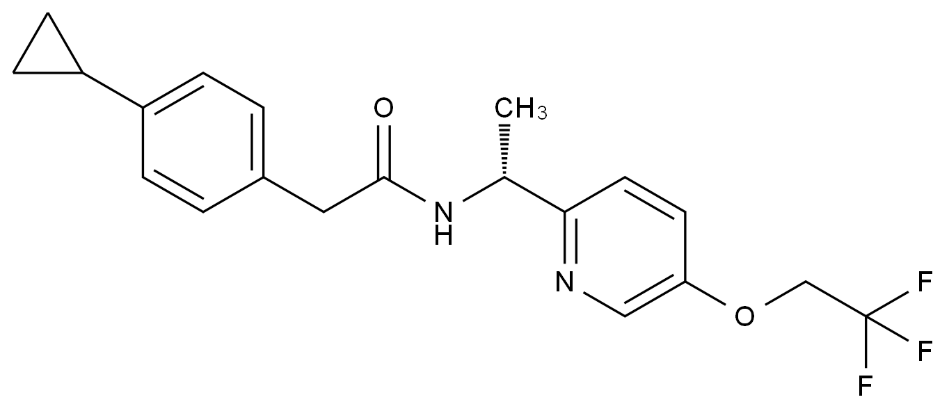 [953778-63-7] 2（4-环丙基苯基）-N[（1R）- 1 -[5 -（2，2，2-三氟乙氧基）吡啶-2-基]乙基]乙酰胺